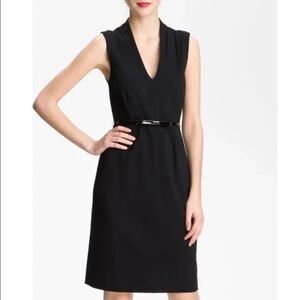Kate Spade Womens Rock the Casbah Solid Black V Neck Knit Sheath Dress Size 2